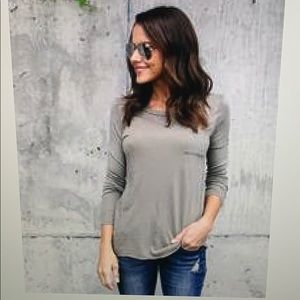 Michelle by Comune Long sleeve pocket tee.